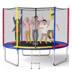 Shopster GS 10 Feet Fitness Jumper Trampoline Bouncy with Safety Net (Capacity Upto 175 kgs), Cushioned Poles, Jumping with Ladder, Sturdy Frame for Kids & Adults Indoor & Outdoor Heavy Duty (10 ft)