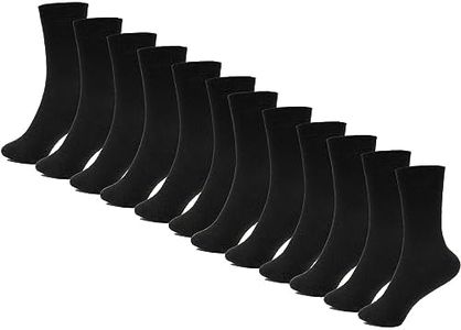 Heatwave 12 Pairs Of Womens Design Thermal Socks Ladies Thick Warm Winter Work Boot Sock 4-7, Black