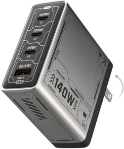 Mfish 140W USB C Charger, 4-Port GaN Charger Block, Foldable Fast Laptop Charger Power Adapter for MacBook Pro/Air, iPad Pro, iPhone 16 Pro, Galaxy S25/S24, Steam Deck, Google Pixelbook, and Tablet