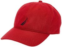 Nautica Men's Classic Logo Adjustable Baseball Cap Hat, Deck Red, One Size