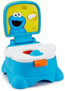 Sesame Street Cookie Monster Terrific 3-in-1 Potty Training Toilet, Toddler Potty, Toddler Potty Training Toilet, Easy to Clean Potty Chair with Flush Handle and Sounds, Baby Potty for Boys and Girls