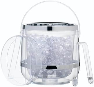 BarCraft Insulated Ice Bucket with Lid and Tongs in Gift Box, Plastic, 2.5 Litre