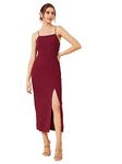 Rare Women's Spandex A-Line Midi Casual Dress (EP8006B_Maroon_M)