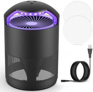 Fruit Fly Traps for Indoors, Catcher & Killer with Upgraded Purple Light, 3-Speed Fan Suction & Sticky Boards for Mosquito, Gnat & Moth, Electric Flying Insect Trap for Home, Kitchen, Bedroom, Plants