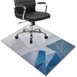 SAIKOOWA Office Chair Mat for Hardwood Floor, 36"x48" Office Rug Easy to Move,Floor Mat for Office Chair,Rolling Chair Mat - Office Home Anti-Slip Desk Chair Mat for Laminate/Tile Floor, Blue Grey