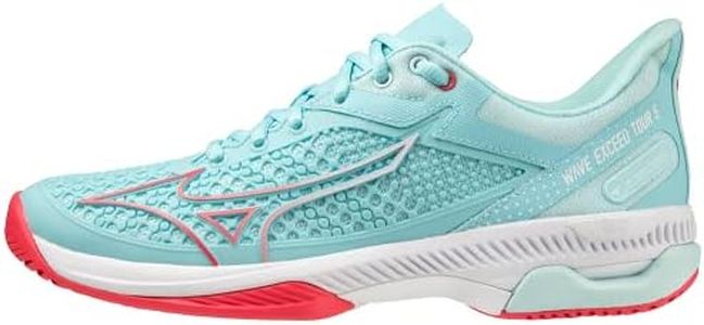 Mizuno Women's Wave Exceed Tour 5, Turquoise/Pink, 8