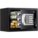 RETLLAS Digital Small Safe caja fuerte Security Money Safes Electronic Lock Safes Lock Box with Keypad for Cash Jewelry Home, Hotel, Dorm, Office (0.8 Cuft Black)