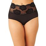 Wacoal Women's Light and Lacy Brief Panty, Black, Small