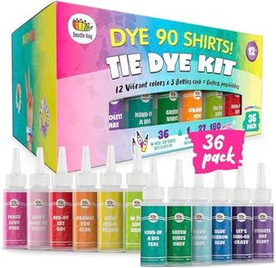 Tie Dye Kit for Kids & Adults - 36 Large Tye Dye Bottles with 12 Colors & Tie Dye Powder, Soda Ash, Gloves - Tie Dye Kit for Large Groups - Non-Toxic Tyedyedye Kit - Dye for Clothes