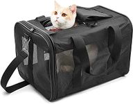 KIKA Pets SPRINGFRAME Carrier Cat Carrier Soft Sided Pet Travel Carrier for Cats, Small dogs, Kittens or Puppies, Collapsible,Durable,Airline Approved,Travel Friendly (M)