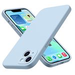 CellEver Soft Silicone Designed for iPhone 13 Case [Camera Cover] [Military Grade Drop Protection] [Anti-Scratch Microfiber Lining] Slim Shockproof Protective Phone Cover 6.1 inch - Light Blue