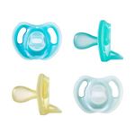 Tommee Tippee Ultra-Light Silicone Pacifier, 6-18 Months, Symmetrical One-Piece Design, BPA-Free Silicone Binkies, Pack of 4