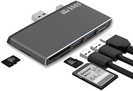 Surface Pro USB 3.0 Mini DP Hub Adapter, mbeat Edge Pro P78 6-in-1 Multifunction USB 3.0 Hub Adapter with Mini Display Port, Surface Pro Extender, features 4K HDMI Output, 2 Port USB 3.0 Hub, SD and Micro SD TF Card Reader, Space Grey Aluminium Design (Compatible with MS Surface Pro 4/5/6)