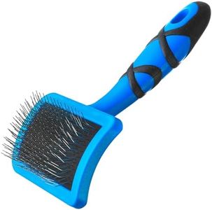 GROOM PROFESSIONAL Curved Firm Slicker Dog Brush - Dog Grooming Brush - Dematting Brush for Dogs - Long & Short Pins - Perfect for Removing Matts & Tangles - Professional Quality - Small