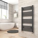 Heilmetz Bathroom Radiators Towel Rail, Heated Towel Rail Towel Radiators, 1000 x 500 mm Towel Warmer 20 Bars Central Heating Radiator Anthracite