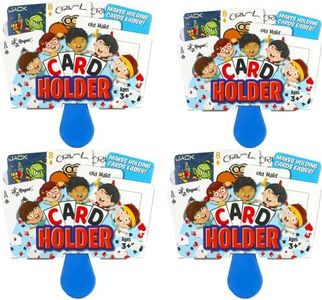 Regal Games - Playing Card Holder for Kids - 4 Pack - Durable Plastic - for Family Game Nights, Parties
