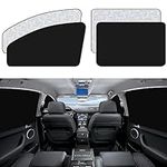 ZATOOTO Car Window Sun Shades Covers - 4 Pcs Magnetic Privacy Side Sunshades Blackout Auto Camping Curtains Accessories for Sleeping Family and Baby 30.8 Inches * 19 Inches 4Pcs - Front Back