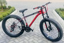 Appgrow Fat tyre Cycle with 26 * 4.00 Fat Tyres with 21 Speed Gears with Dual Discs with Double Clown Front Suspension Fork for Age Group 12+