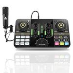 Audio Array AB-01 Audio Interface Podcasting Streaming Console Mixer with Bluetooth & XLR to 3.5mm Condenser Mic | Upto 8hr Battery Backup| Gaming, Streaming | Compatible with Mobile & Computers