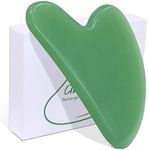 BAIMEI Gua Sha Facial Tools Face Massager for Skin Care, Relaxation and Reduce Puffiness Skin Care Tools, Self Care Gift for Men Women - Green Aventurine