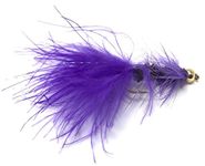 Wooly Bugger Fly Fishing Flies for Trout and Other Freshwater Fish - One Dozen Wet Flies in Various Patterns/Colors (12, Purple)