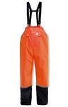RainRider Rain Bib Pants for Men Women Waterproof Overall Hi-Vis Safety Fishing Rain Gear Reflective Workwear with Pocket(Orange,2XL)