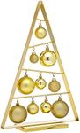 Godinger Silver Art Holiday Decoration Gold Tree With 10 hanging Ornaments, 16"