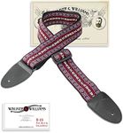 Walker & Williams Vintage Series H-19 Hootenany Strap Red Blue & Cream