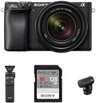 Sony Alpha 6400 | APS-C Mirrorless Camera with Sony 16-50 mm f/3.5-5.6 Power Zoom Lens (Content Creator kit "Microphone Edition" including: Bluetooth Shooting Grip, Memory Card and Microphone)