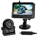 Digital Wireless Backup Camera Kit, 4.3inch TFT LCD Monitor & IP68 Waterproof Rear View Camera with Magnet Base, IR Night Vision, Mirror Image Support to Truck/Van/Camping Car/SUV/Reverse for Car