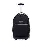 Travelers Club Rolling Backpack with Shoulder Straps, Black, 18-Inch, Black, 18-Inch, 18" Rolling Backpack With Shoulder Straps