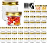 Betrome 4 oz Clear Glass Jars with 