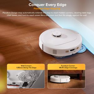 Roborock Qrevo S5V Robot Vacuum Mop – 12,000Pa Suction, FlexiArm, White