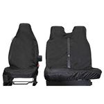 Semi-Tailored Van Seat Cover Set | Driver & Double Passenger Seats | Heavy Duty & Waterproof | To Fit Ford Transit Custom, VW Transporter, Renault Trafic, Citroen Berlingo or Vauxhall Vivaro