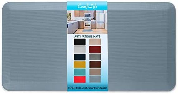 ComfiLife Anti Fatigue Floor Mat – 3/4 Inch Thick Perfect Kitchen Mat, Standing Desk Mat – Comfort at Home, Office, Garage – Durable – Stain Resistant – Non-Slip Bottom (24" x 70", Denim)