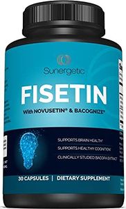 Premium Fisetin Supplement – Powerful Fisetin with Novusetin to Support Healthy Aging and Brain Health – 125mg of Fisetin per Capsule – 30 Fisetin Capsules