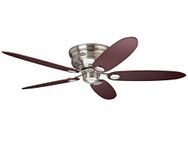 Hunter Low Profile Ceiling Fan with a Reversible Blade, 1 Piece, 112-132 cm, Maple, Brown, Chrome Brushed (24372)