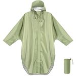 Anyoo Waterproof Rain Poncho Raincoat with Hood and Sleeves, Lightweight&Windproof Rainwear Rain Jacket for Women and Men