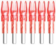 XHYCKJ 6PCS S Led Lighted Nocks for Arrows with .244" Inside Diameter,Screwdriver Included (Red)