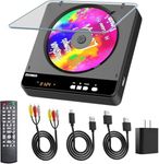 Portable DVD Player, All Region Free DVD Player with 1080P HDMI Upscaling for Smart TV, Compact Mini DVD Player with HDMI & AV Output, USB Playback, Anti-Shock, Remote Included