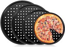 Vruomi 4Pcs Pizza Pan with Holes,Non-Stick Pizza Pan,Perforated Pizza Tray,Round Pizza Pans,Pizza Baking Pan for Home 9 Inch,10 Inch,11 Inch,12 Inch