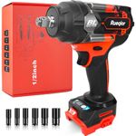 Cordless Impact Wrench 1/2 inch for Milwaukee 18V Battery,740Ft-lbs(1000N.m) High Torque Impact Wrench Heavy Duty Tool - Brushless Electric Impact Gun Includes LED Work Light - Bare Tool Only