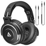 Audio Array Professional DJ Headphones| Studio Headphone| 50mm Drivers| 32Ω | 20Hz-20kHz | Dual Detachable Cables with Mic & Controls| Buddy Share Technology | 105 dB SPL | Monitoring,Mixing| AH-50