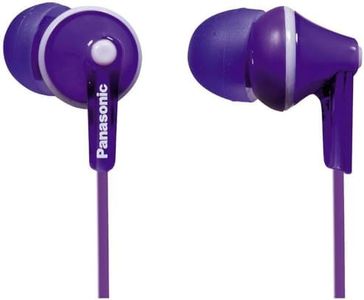 Panasonic RP-HJE125E-V Auriculares Botón con Cable, In-Ear, Sonido Estéreo para Móvil, MP3/MP4 , Diseño de Ajuste Cómodo, Imán Neodimio 9 mm, Violeta