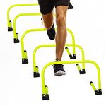 Body Sport Adjustable Athletic Speed Training Hurdles, Jumping & Speed Training Fitness Equipment, Hurdles for Track & Field, Basketball, Soccer & More, Set of 5