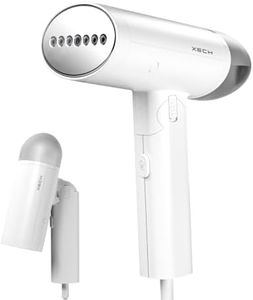 XECH Garment Steamer for Clothes, Foldable Handheld Fabric Steamer, Vertical and Horizontal, Powerful 1200 Watt Fast Heat up, Kills 99.9%* Bacteria, (Jetsteam) (White)