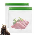 2 pack Bear Bags for Food Backpacking- Double Seal Odor Barrier Storage Bags 7.87 Mil Reusable Camping and Household, Lock in Odors Keep Contents Fresh and Waterproof, Odor Proof Bags (9 * 10)