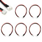 JST-XH 2S Balance Plug Extension Lead Wire 200mm 5 PCS for LiPo Battery Balance Charging 22AWG Silicone