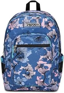 Seven Zaino Scuola Freethink, Viola Blu, Girl, Zaino Doppio Scomparto Con Supporto USB, Tasca Porta PC o Tablet e Tasca Porta Borraccia, Zaino Medie e Superiori, Bambina Ragazza