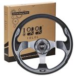 10L0L Golf Cart Steering Wheel, Fits EZGO, Club Car and Yamaha(Grey)